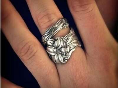 Thumb Ring Flower Plated Silver Rings Fashion Women Ring 9 Practical