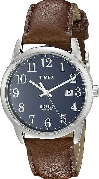 Timex Easy Reader 38mm Leather Strap Watch