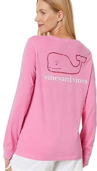 Vineyard Vines Women's Long-Sleeve Vintage Whale Pocket T-Shirt