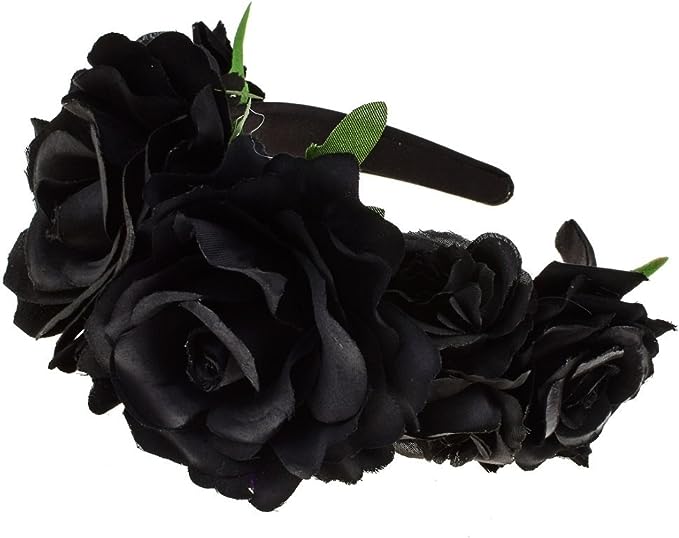 Vividsun Rose Flower Headband Floral Crown Day Of The Dead Headpiece