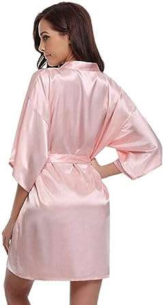 Women's Summer Pajamas Kimono Robe Bathrobe Women Silk Robes Robes Satin Robe Ladies Dressing Gowns
