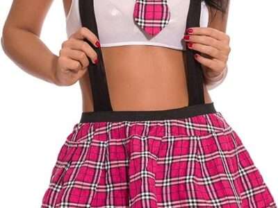 YIKAYI Yxinly Women Schoolgirl Outfit Student Costume Lingerie Set With Tie Top Shirt With String Uniform Cosplay Set