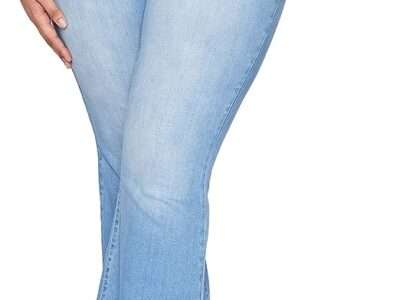 YMI Women's Junior Plus Size Basic Flare Jean