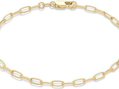 Amazon Essentials 14K Paperclip Chain Bracelet
