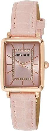 Anne Klein Women's Glitter Accented Croco-Grain Strap Watch