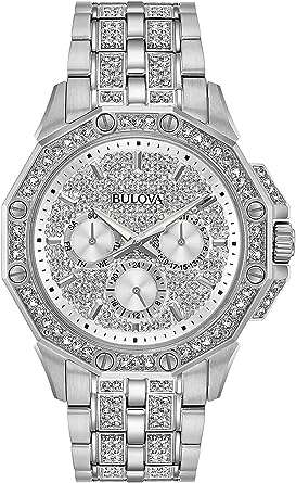 Bulova Men's Crystal Octava Chronograph Quartz Watch, Pave Crystal Dial