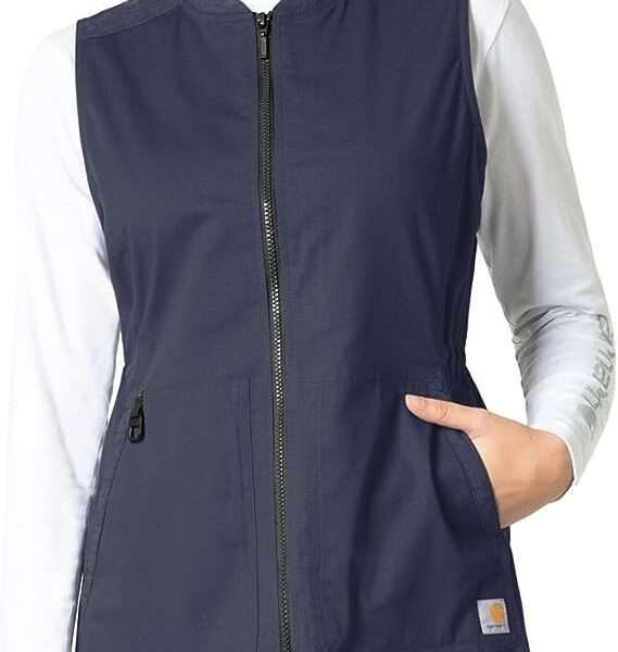 Carhartt womens Women's Modern Fit Zip-front Utility Vest