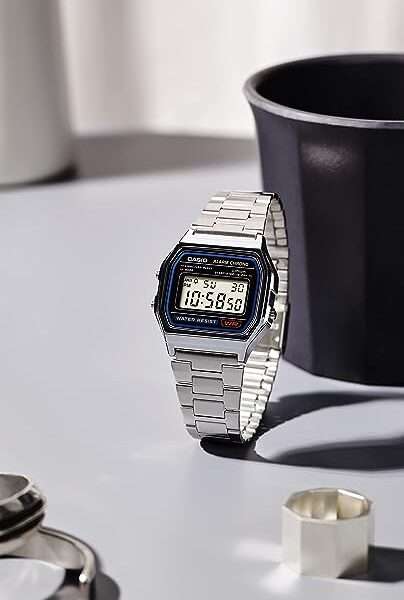 Casio Men's A158WA-1DF Stainless Steel Digital Watch
