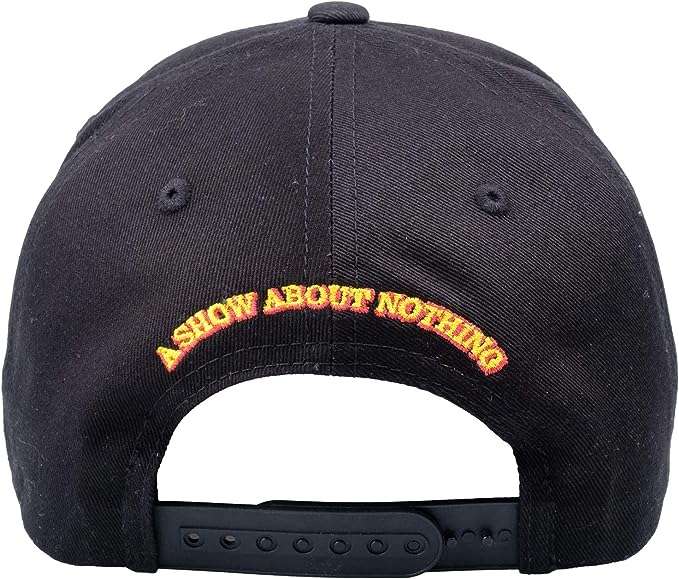 Concept One Seinfeld Adjustable Snapback Baseball Hat, Black, One Size