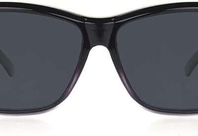Dioptics Solar Shield-Lucy Polarized Square Fits Over Sunglasses, Purple, Medium