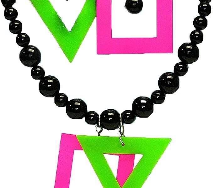 Forum Women's Neon Earrings and Necklace Set