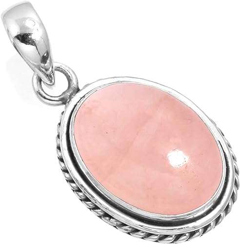 JEWELOPORIUM 925 Sterling Silver Handmade Pendant for Women 12x16 Oval Gemstone Statement Jewelry for Gift