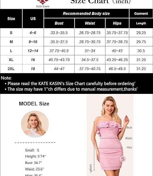 Kate Kasin 2023 Women's Strapless Dress Ruffle Sleeveless Lace Dress Ruched Bodycon Night Club Mini Dresses for Evening Party