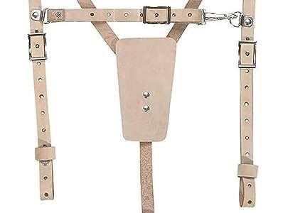 Klein Tools 5413 Soft Leather Work Belt Suspenders,Light Brown , 36 x 2 x 1 in