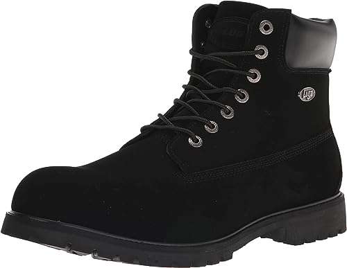 Lugz Mens Convoy Fleece Wr Lace Up Casual Boots Ankle - Black