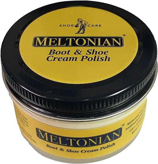 Meltonian Cream High Quality Shoe Polish for Leather Boot, Purse, Furniture Wax Leather Conditioner 1.7 OZ Jar