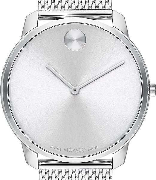 Movado Bold Men's Swiss Quartz Stainless Steel and Mesh Bracelet Watch, Color: Silver (Model: 3600832)