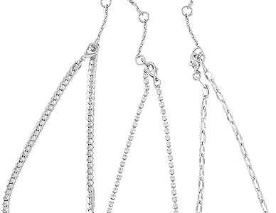 Vince Camuto 3 Piece Silver Tone Multi Style Anklet Set