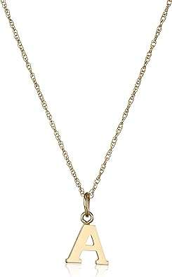 Amazon Collection 14k Gold-Filled Letter Charm Pendant Necklace