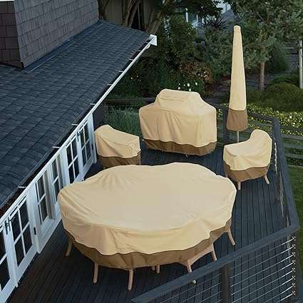 Classic Accessories Veranda Chair Cover For Hampton Bay Belleville C-Spring Patio Chairs