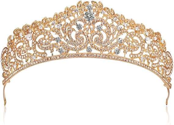 Crystal Princess Crown - Girls Shiny Rhinestone Tiara - Queen Crown for Wedding, Bridal, Birthday, Party, Prom