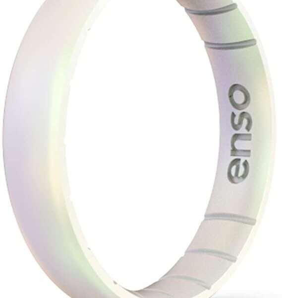 Enso Rings Thin Legend Silicone Ring Made in The USA Ultra Comfortable, Breathable, and Safe Silicone Ring