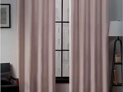 Exclusive Home Loha Linen Grommet Top Curtain Panel Pair, 54 x108 , Blush