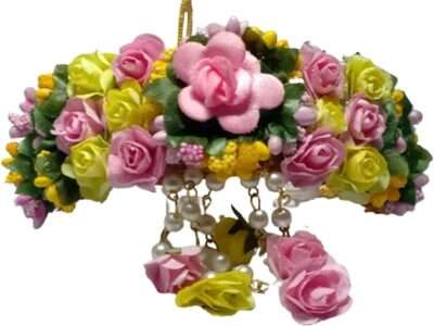 Floral Jewellery Set , Flower Gota Patti Jewelry Set For Haldi Mehandi Baby Shower Wedding Women Girls (Dp-01)