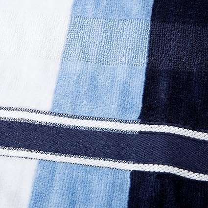Lavish Home 100% Cotton Oakville Velour 6 Piece Towel Set-Navy