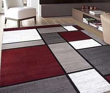 Rugshop Contemporary Modern Boxes for Home Office,Living Room,Bedroom,Kitchen Non Shedding Area Rug 3'3" x 5'