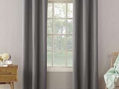 Sun Zero Becca Energy Efficient Grommet Curtain Panel, 40x 84 , Gray