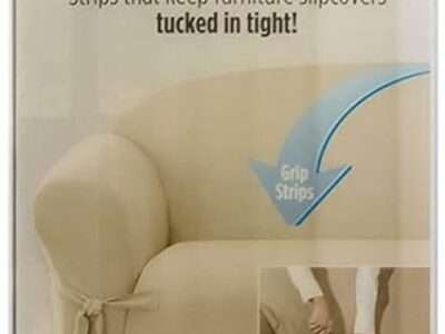 SureFit Tuck Tight for Sofa Slipcovers Couch Cover Holder with Grip Strips, Clear, 5-Piece Sofa