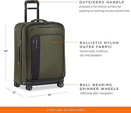 Briggs & Riley ZDX Luggage, Hunter, Checked-Medium 26-Inch