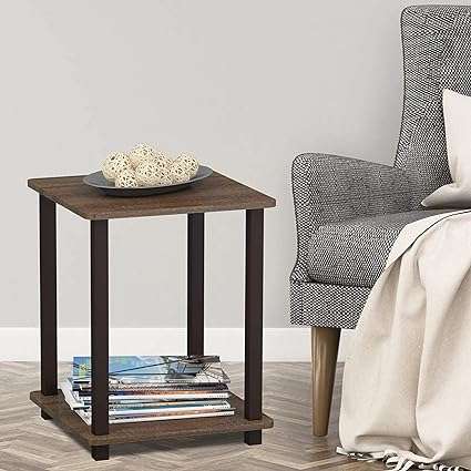 Furinno Simplistic Set of 2 End Table, French Oak