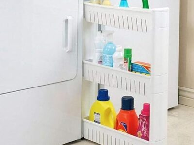Modern Home Narrow Sliding Storage Organizer Rack - Laundry