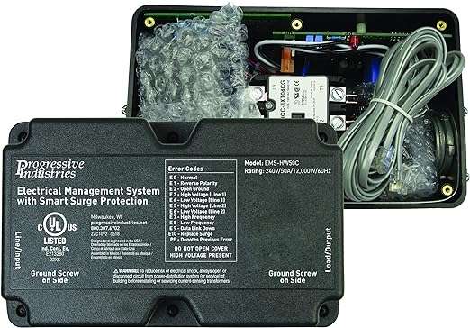 Progressive Industries RV Surge Protector, Available in 30 50 Amp, Portable and Hardwired Options.