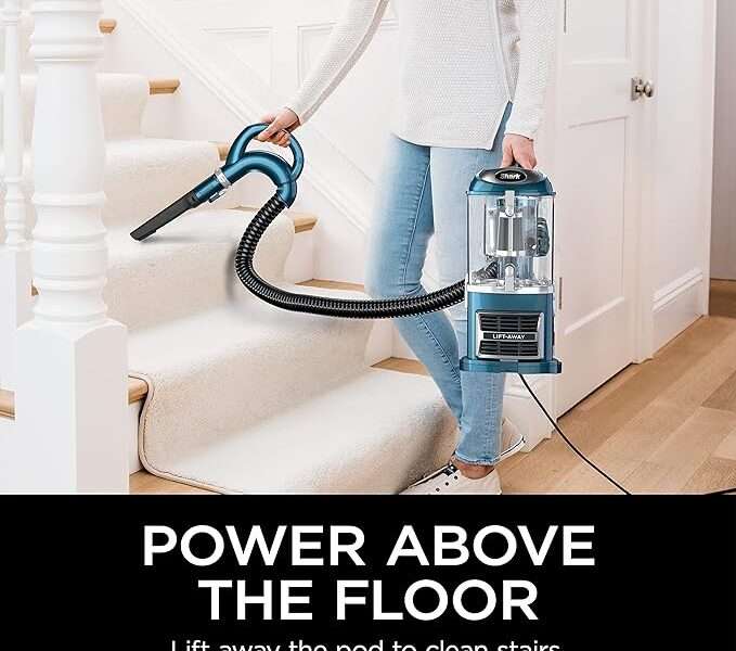 Shark ZU503AMZ Navigator Lift-Away Upright Vacuum with Self-Cleaning Brushroll, HEPA Filter, Swivel Steering, Upholstery Tool & Pet Crevice Tool, Perfect for Pets & Multi-Surface, Teal