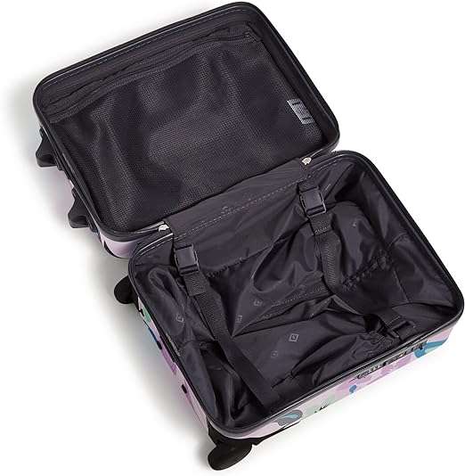 Vera Bradley Women's Hardside Underseat Rolling Suitcase Luggage, Island Floral Purple, One Size