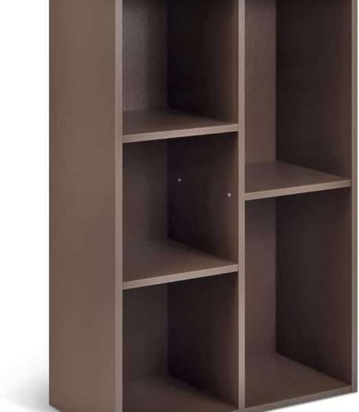 Amazon Basics 5 Cube Organizer Bookcase, Espresso, 19.49 x 9.25 x 31.5 inch