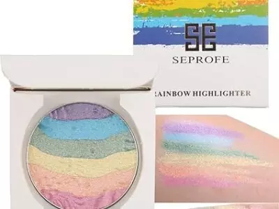 DONGXIUB Rainbow Highlighter Blusher Eyeshadow Bronzer Contour Shimmer Powder Palette Set