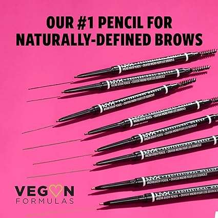NYX PROFESSIONAL MAKEUP Micro Brow Pencil, Eyebrow Pencil - Ash Brown
