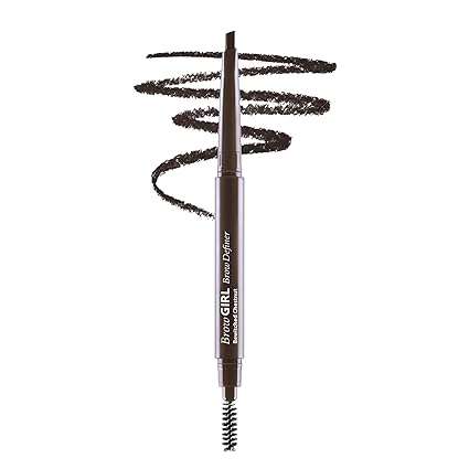 Nykaa Cosmetics Browgirl Eyebrow Definer Pencil - Shape and Fill in Brows - Gives Natural, Fuller-Looking Appearance - Groom Hairs in Place with Built-In Spoolie - Bewitched Chestnut - 0.01 oz