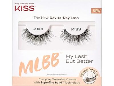 KISS My Lash But Better False Eyelashes, So Real', 12 mm, Includes 1 Pair Of Lash, Contact Lens Friendly, Easy to Apply, Reusable Strip Lashes