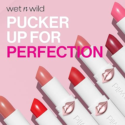 Lipstick By Wet n Wild Mega Last High-Shine Lipstick Lip Color Makeup, Peach Peach Please