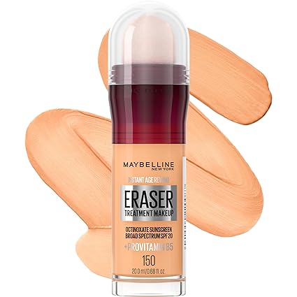 Maybelline Instant Age Rewind Eraser Foundation with SPF 20 and Moisturizing ProVitamin B5, 150, 1 Count (Packaging May Vary)