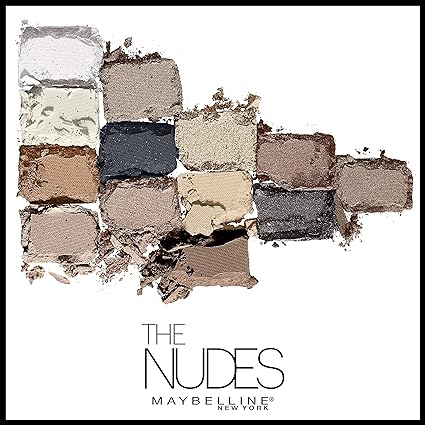 Maybelline The Nudes Eyeshadow Palette Makeup, 12 Pigmented Matte & Shimmer Shades, Blendable Powder, 1 Count