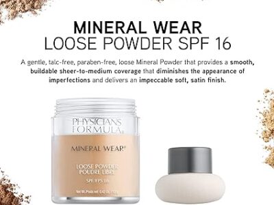 Physicians Formula Mineral Wear Talc-Free Loose Powder Translucent Light, Dermatologist Tested, Clinically Tested