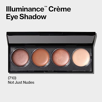 Revlon Crème Eyeshadow Palette, Illuminance Eye Makeup with Crease- Resistant Ingredients, Creamy Pigmented in Blendable Matte & Shimmer Finishes, 710 Not Just Nudes, 0.12 Oz