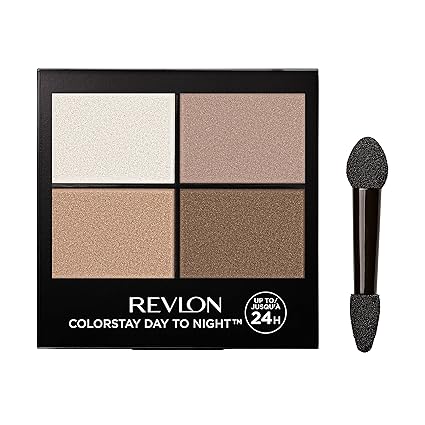 Revlon Eyeshadow Palette, ColorStay Day to Night Up to 24 Hour Eye Makeup, Velvety Pigmented Blendable Matte & Shimmer Finishes, 555 Moonlit, 0.16 Oz