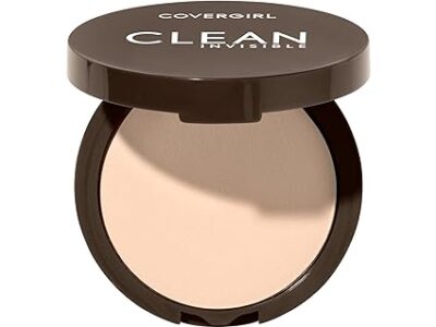 Covergirl Clean Invisible Pressed Powder, Lightweight, Breathable, Vegan Formula, Ivory 105, 0.38oz